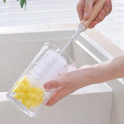 China Viable Popular Sponge Brush Cleaner Bottle Para cocina de Para de cepillo main cleaning brushes for bottles for sale