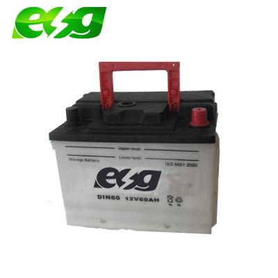 China Toys 12v 60ah DIN60 56030MF Engine Start Car Maintenance Free Long Life Deep Cycle Battery for sale