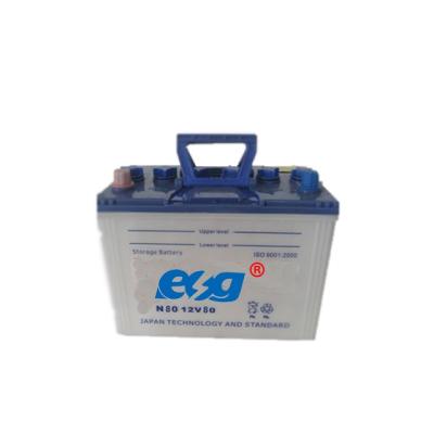 China DIN 56318 12V80AH MF AUTO Toys Car Battery Lead Storage Battery 0.2% during warranty for sale