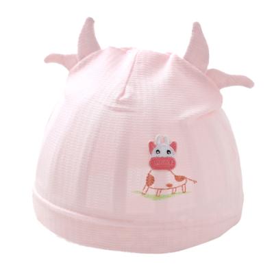 China Thin section single-layer soft summer 0-6 months spring and autumn newborn baby fetal hats for sale