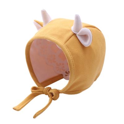 China Candy color autumn soft hat protect baby ears cute baby yard style baby hat for sale