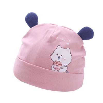 China Weakness Newborn Hat 0-6 Months Baby Cat Pure Cotton Soft And Comfortable Baby Hat Sweater Fetal Hat for sale