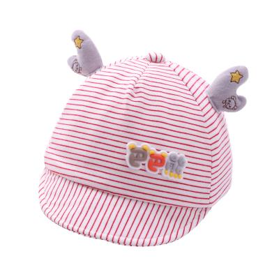 China Baby Sun Hat Soft Newborn Autumn New Style Sun Striped Cozy Hat for sale