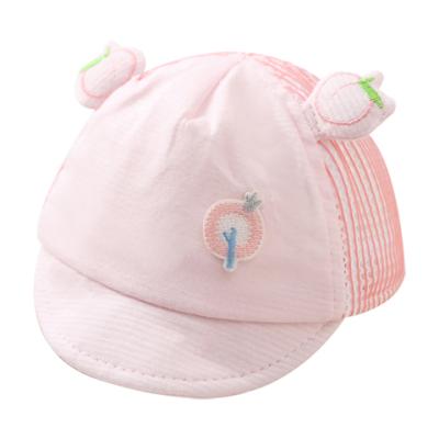 China Summer Soft Thin Cute Newborn Sunshade Comfortable Breathable Newborn Baseball Hat for sale