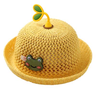 China Soft Factory Direct Sale 6-12 Months Baby Sun Shade Cute Beach Hat Straw Hat for sale