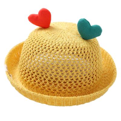 China Summer Soft Explosive Children's Sunscreen Go Out Toddler Straw Hat Baby Sun Hat for sale