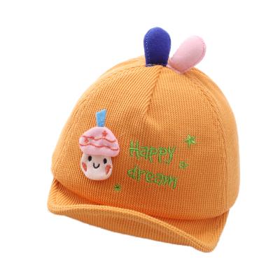 China New 6-12 months soft warm baby duck tongue hat autumn and winter sunshade brim baby hat for sale