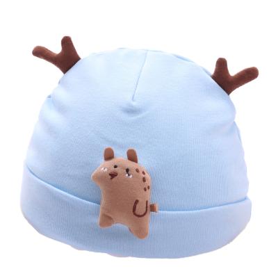 China Low Point Antlers Baby Hat Winter Thickened Knitted Hat For Baby Casual Cute Newborn Hat for sale