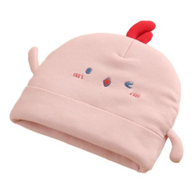 China Soft male and female baby beanie hat thickened 0-6 months baby boneless cotton warm baby hat for sale