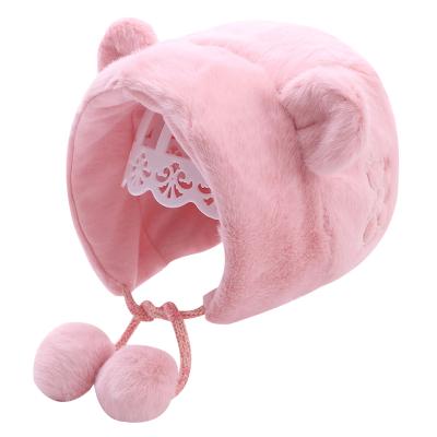 China Baby Velvet Skin Hat Photography Soft Cute Short Elegant Ear Protected Baby Winter Hat for sale