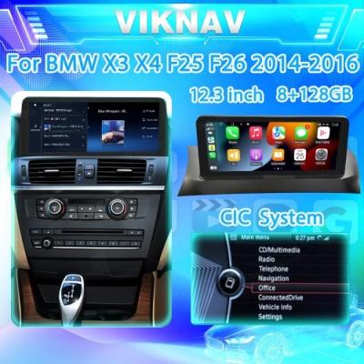 China Viknav 12.3 inch Car Radio For BMW X3 X4 F25 F26 2011 2012 2013 CIC System Wireless Multimedia Player GPS Navigation And for sale