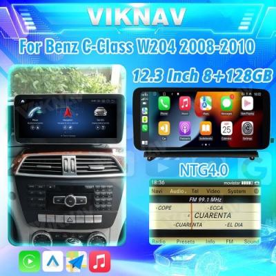 China Viknav 12.3 Inch Android Car With Screen Multimedia Player For Mercedes Benz C Class W204 2008-2010 GPS  2Din NTG4.0 for sale