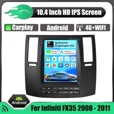 China 10.4 inch Car Stereo Autoradio GPS Navigation For Infiniti FX35 2008-2011 Multimedia Video Radio Player HD Screen for sale