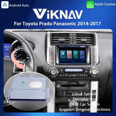 China Viknav Linux System OEM Car Para Toyota Prado Panasonic 2014-2017 actualizar la caja de decodificación Multimedia inalámbrico en venta