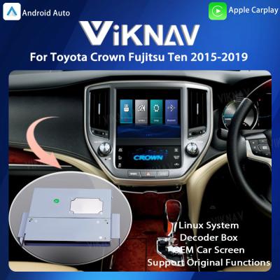 China Viknav Linux System OEM Car For Toyota Crown Fujitsu Ten 2014-2019 Upgrade Decoder Box MuItimedia Wireless CarPlay for sale