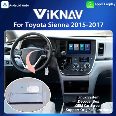 China Viknav Linux System Para Toyota Sienna 2015-2017 Decoder Box Inalámbrico Apple CarPlay Android Auto Sólo soporte original Ca en venta