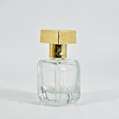 China Personal Care Luxury Clear 20ml Square Roll On Perfume Glass Bottle With Metal Roller For Essential Oil for sale