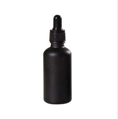 China Personal Care Wholesale 30ml Essential Oil Matte Black Bottle And Glass Dropper Bottle For Screw Lid for sale