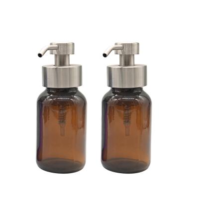 China High Quality Liquid Soap Round 250ml Glass Bottle And Hand Wash Lotion Bottle Liquid Soap Bottles Glass For Pump for sale