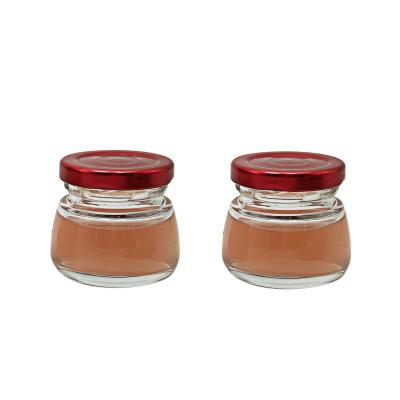 China Eco - Friendly Recyclable Wholesale Jam Small Glass Honey Jars 120ml Small Jars Of Sauce With Lids for sale