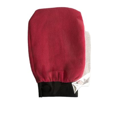 China EXFOLIATING Rose Color Body Scrub Glove Hammam Scrub Glove Removel Sauna Spa Bath Tan Glove for sale