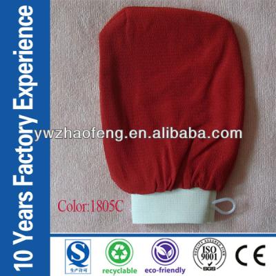 China Red Color Disposable Kessa Morocco Hammam Scrub Glove (Natural Coarse) for sale