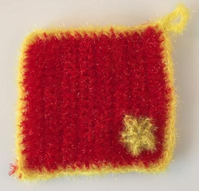 China Sustainable Hand Crochet Korea Lovely Yarn Square Dish SCRUBBIES for sale