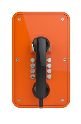 China Vandal Resistant Industrial Analog Telephone / Analog Wall Phone With Metal Keypad for sale