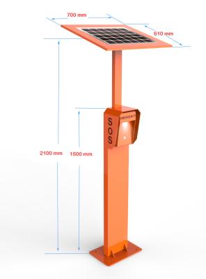 China Angetriebenes Notsolartelefon der Schnellwahl-G/M/3G für Schnellstraße/Landstraße zu verkaufen