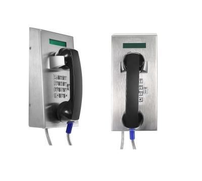 China Stainless Steel Waterproof Industrial Analog Telephone With LCD Display for sale