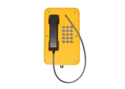 China Line Powered Heavy Duty Telephone Vandal Proof Rubber Keypad With Yellow Color for sale