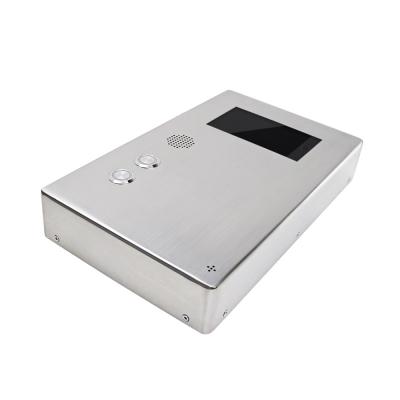 China 1024x600 LCD Multimedia Video SIP Phone IP54 SUS316 Stainless Steel Body en venta