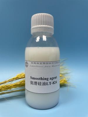 China Milky White Viscous Liquid Silicone Smoothing Agent Weak Cationic Te koop