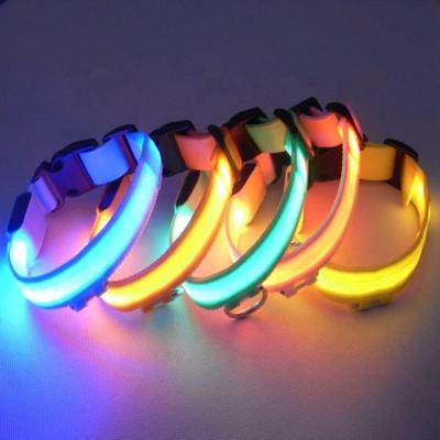 China Wholesale Custom Glow Lights Private Label Dog Collars Buckle Pet Products Dog Led Light Dog Collar for sale