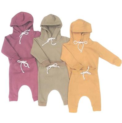 China Casual Custom Hoodie Tops Sweatsuit Long Pants Outfit Set 2 Piece New Born Baby Sweat Suits Boys Clothing Set Baby Tracksuit Clothes for sale