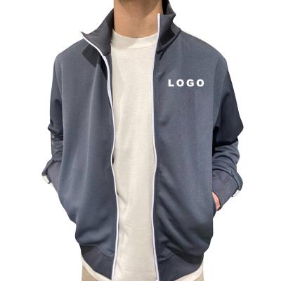 China Reversible Oem Custom Printing Logo 100% Polyester Full Zip Up Side Striped Track Jacket For Men for sale