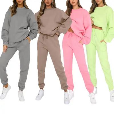 China Anti-pilling Custom Logo Blank Unisex Sweat Suit Set Plain Jogging Suits Sweatsuit Womens Tracksuits 2 Piece Set for sale