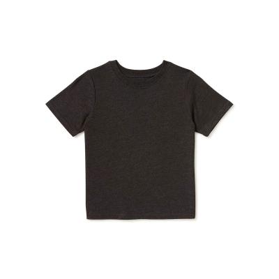 China Anti-Shrink High Quality 60% Cotton/40% Polyester Solid Night Heather Crewneck Baby and Toddler Boy T-Shirt for sale