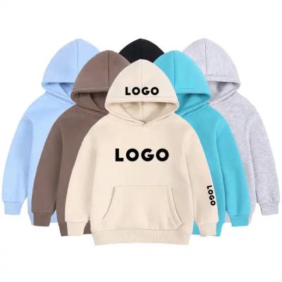 China Anti-Shrink Toddler Baby Hoodie Long Sleeve Pullover Hooded Sweatshirt Kids Boy Girl Basic Solid Sports Tops Fall Winter Outfit for sale