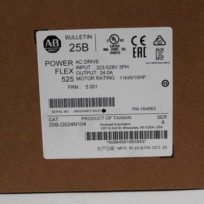 China Ect Allen Bradley A-B PowerFlex 525 Industrial AC 11kW (15Hp) Brand New Factory Sealed Drive 25B-D024N104 for sale