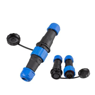 China High Quality IP68 Plug SP16 Straight Male Female Round Kit SD16 Mating 7Pin 5A Cable Waterproof Connector for sale