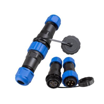 China IP68 Power Aviation Plug Electrical Male Female Round Plug SD20 Coupling SP20 4 Pin 25A Wire Waterproof Connector for sale