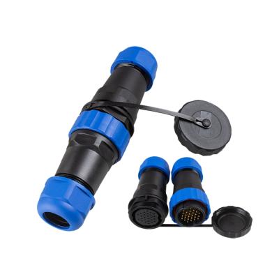 China Power Straight Outdoor 26 Pin Male Female IP68 SP28 SD28 26Core 5A Coupling Power Plug Quick Electrical Waterproof Connectors for sale