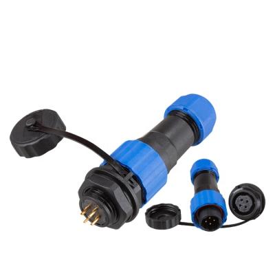 China Power Tending Hot Mum Dad Hot Mum 5A Locknut 4 Pin 5A Locknut 4 Pin 5A Industry Products SP16 SD16 Circular Waterproof Power Plug Connectors for sale