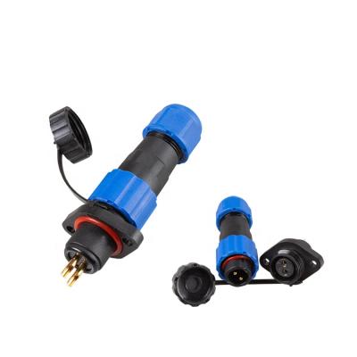 China Power Tending Hot Dad Mum Flange 2P 10A Industry Products SP13 SD13 Circular Male Female Waterproof Power Plug Connector for sale