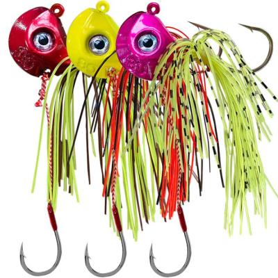 China Hot Selling Durable LRRLLK Fishing Tackle Spraying High Carbon Steel Hook Leads Fish-eye 3d Lead Jig Metal Fishing Lure For Sports for sale