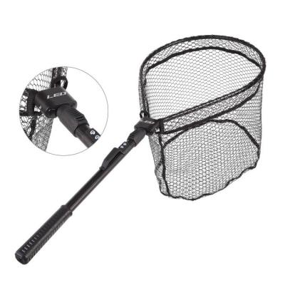 China LRRLLK 325g Aluminum Alloy Floor Net Telescopic Folding Type Durable Telescopic Rubber Fishing Rod Flying Fish Net for sale