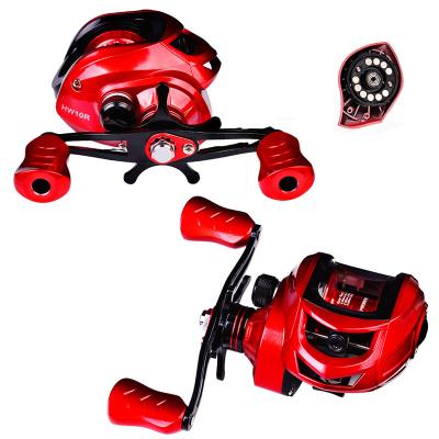 China Mental+plastic Baitcasting Reel 7.2:1 Gear Ratio Reel 10 Kg Max Drag 12 Magnetic Brake System Aluminum Fishing Reel for sale