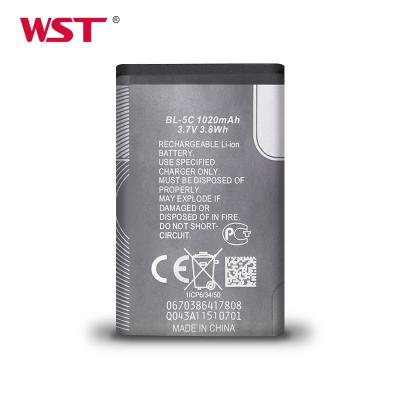 China Mobile Phone Customized Logo Li-ion 3.7v All Model Phone Battery For Nokia 3310 3210 3100 bl-5c Battery for sale