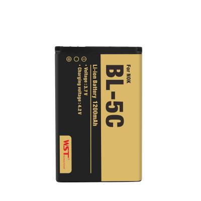 China Brand New Compatible Cell Phone 1200mAh Lithium Ion Cell Phones Battery For Nokia bl 5c Battery for sale